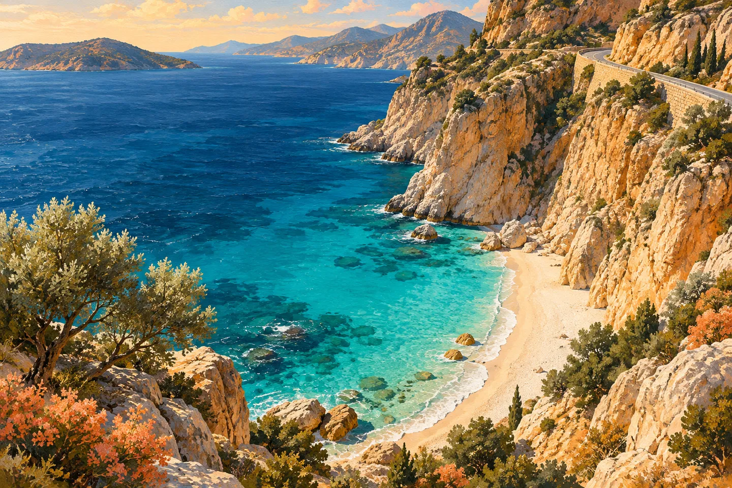 Kalkan temasından ilham alan illüstrasyon
